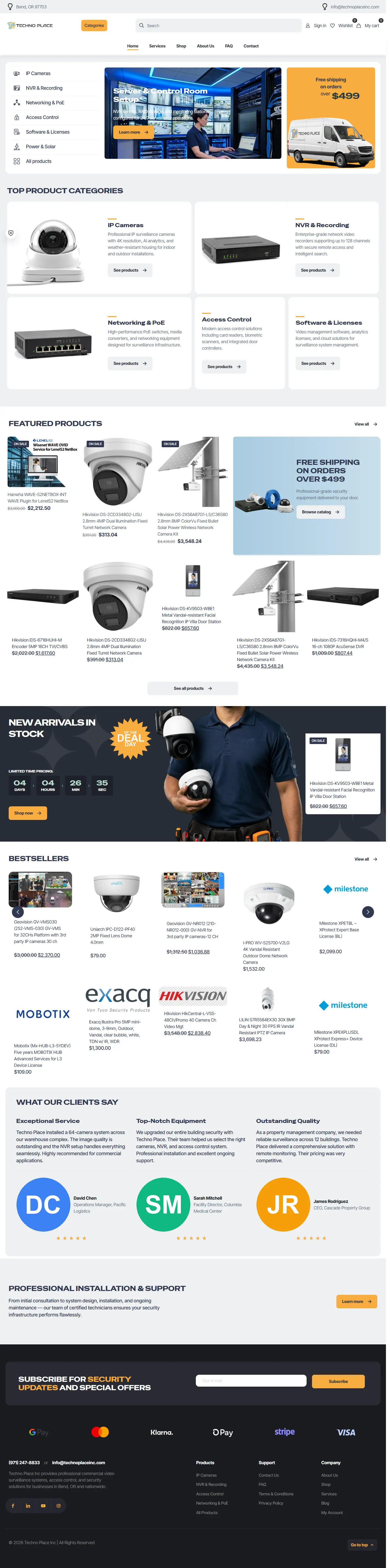 Techno Place full homepage screenshot